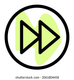 Fast forwarding the music on a music application