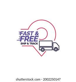 fast and free delivery design template.