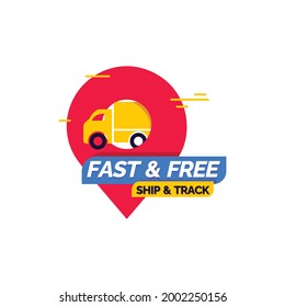 fast and free delivery design template.