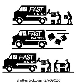 Fast and Free delivery icons.vector