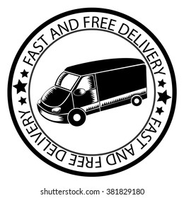 Fast and free delivery stamp