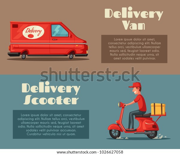 Fast Free Delivery Vector Cartoon Illustration Stock Vector (Royalty ...