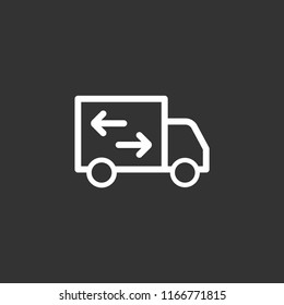 Fast free delivery vector icon