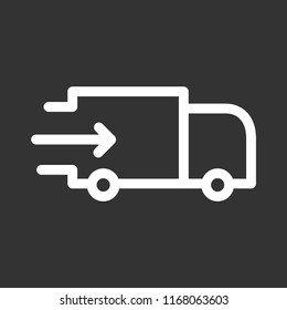 Fast free delivery vector icon