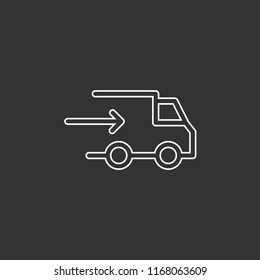 Fast free delivery vector icon