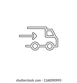Fast free delivery vector icon