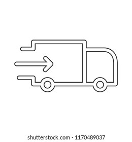 Fast free delivery vector icon