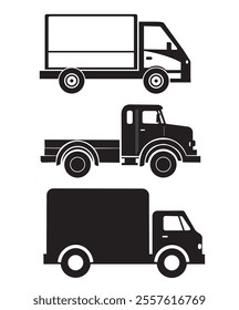 Fast and free shipping delivery truck flat icon for apps and websites