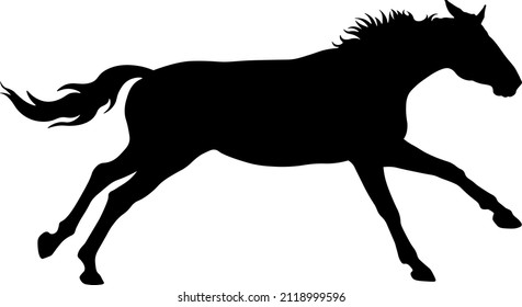 Caballo galopante de harina, aislado en fondo blanco