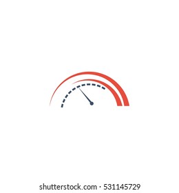 Fast Gauge Vector Logo Design Element