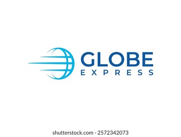 fast globe logo design. good for business global express logistics