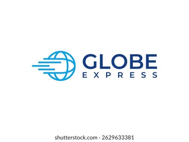 fast globe logo design. good for business global express logistics