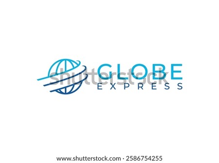 fast globe logo design. good for business global express logistics
