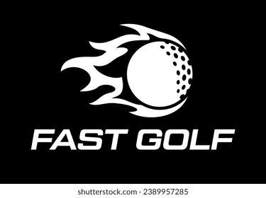 :: diseño del logotipo del vector de incendios de golf rápido