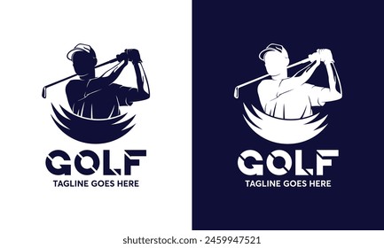 Fast Golf Logo designs, Golf Sport Silhouette Logo Design Template