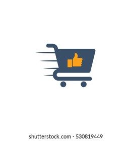 Fast Good Shopping Vector Logo Design Element