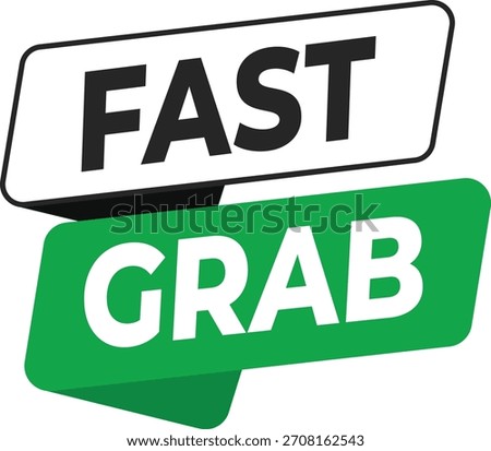Fast Grab Badge Quick Deal Vector Label Illustration