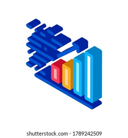 Vector de iconos gráficos de crecimiento rápido. Signo gráfico isométrico de crecimiento rápido. ilustración de símbolo aislado de color