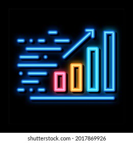 Fast Grow Graphic neon light sign vector. Glowing bright icon Fast Grow Graphic sign. transparent symbol illustration