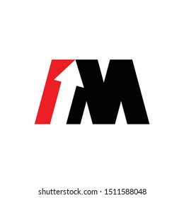 Fast Growing Arrow Up Initial M Lettermark Graphic