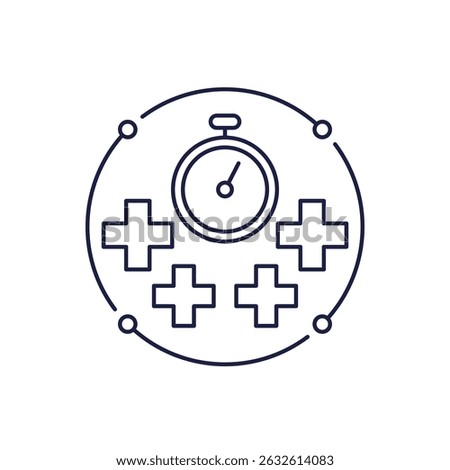 fast healing icon in line design