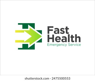 fast health for medical courier logo designs