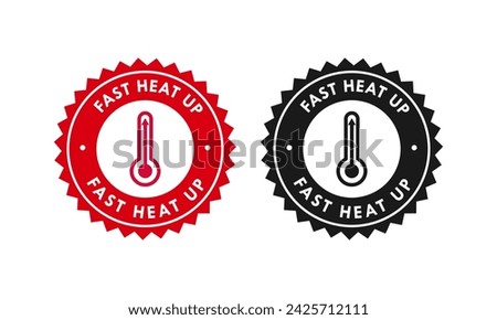Fast heat up design logo template illustration