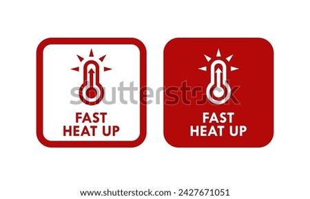 Fast heat up design logo template illustration