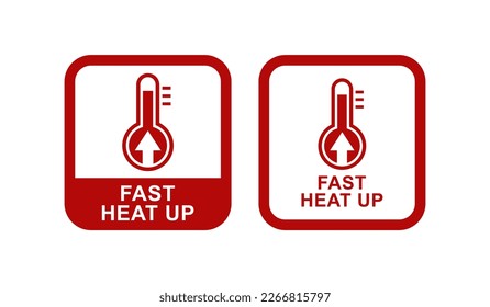 Fast heat up logo badge design