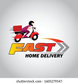 Fast home delivery vector symbol for free shipping,