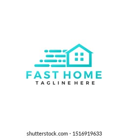 Fast home logo design template