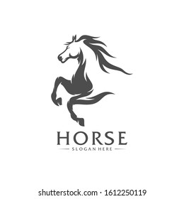 Elegant Jumping Horse Style Logo Stock Vector (Royalty Free) 1091535743 ...