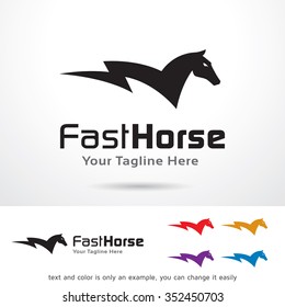 Fast Horse Logo Template Design Vector 