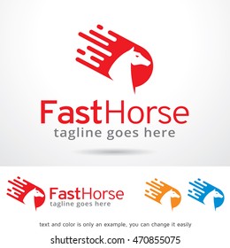 Fast Horse Logo Template Design Vector