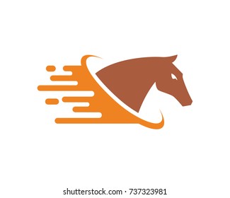 Fast Horse Logo Template Design Vector, Emblem, Design Concept, Creative Symbol, Icon
