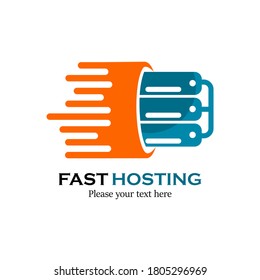 Fast hosting  logo template illustration. Suitable for storage.
