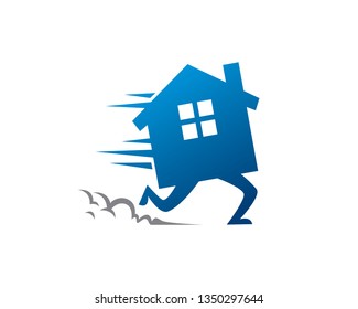 Fast House Logo Template, Icon, Symbol - Vector