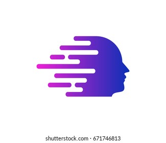 Fast Human Icon Logo Design Element