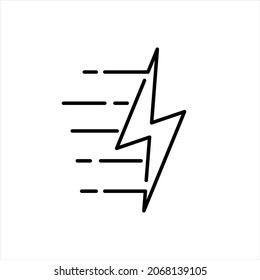 icono rápido, icono de flash. EPS 10.