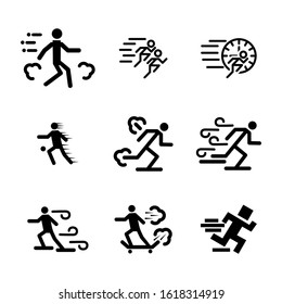 fast icon isolated sign symbol vector illustration - Collection of high quality black style vector icons
