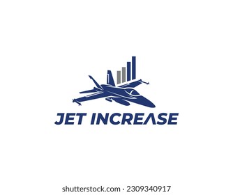 Schnelle Erhöhung der Grafik mit Jet Fighter Business-Logo-Design-Vorlage