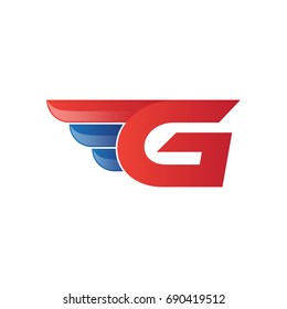 fast initial letter G logo vector
