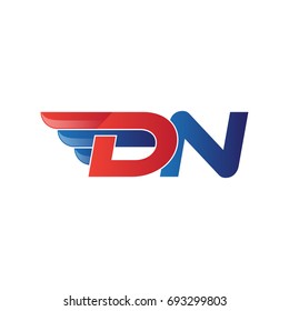 fast initial letter logo vector wing