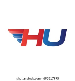 fast initial letter logo vector wing