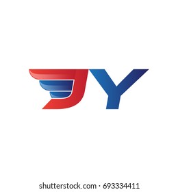 fast initial letter logo vector wing