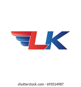 fast initial letter logo vector wing