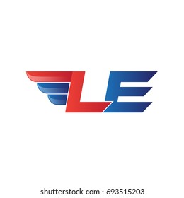fast initial letter logo vector wing