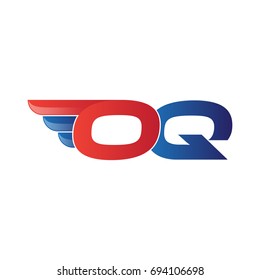 fast initial letter logo vector wing