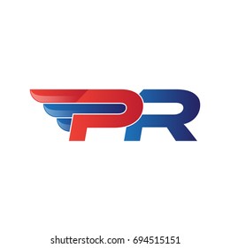 fast initial letter logo vector wing