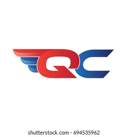 fast initial letter logo vector wing